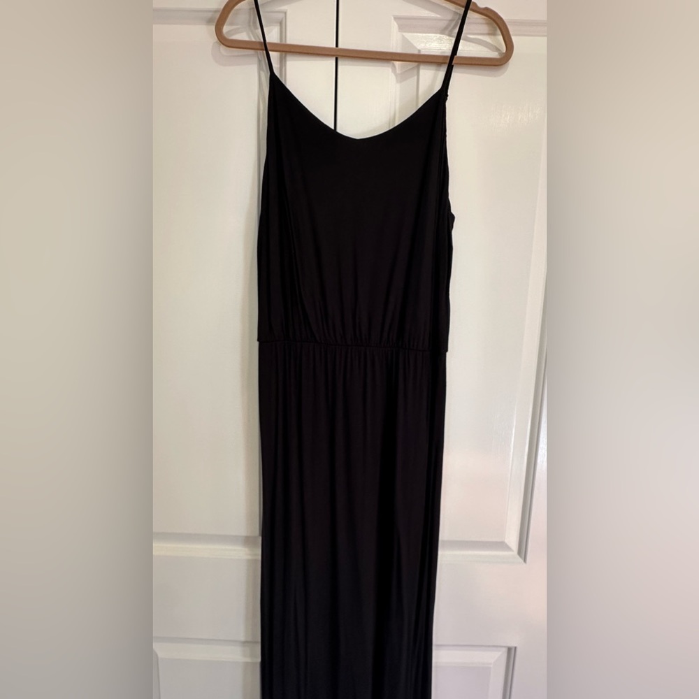 Black Maxi Dress with drawstring waist
